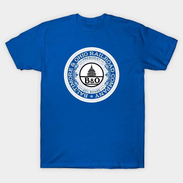 Baltimore and Ohio Railroad (18xx Style) T-Shirt by Railroad 18XX Designs